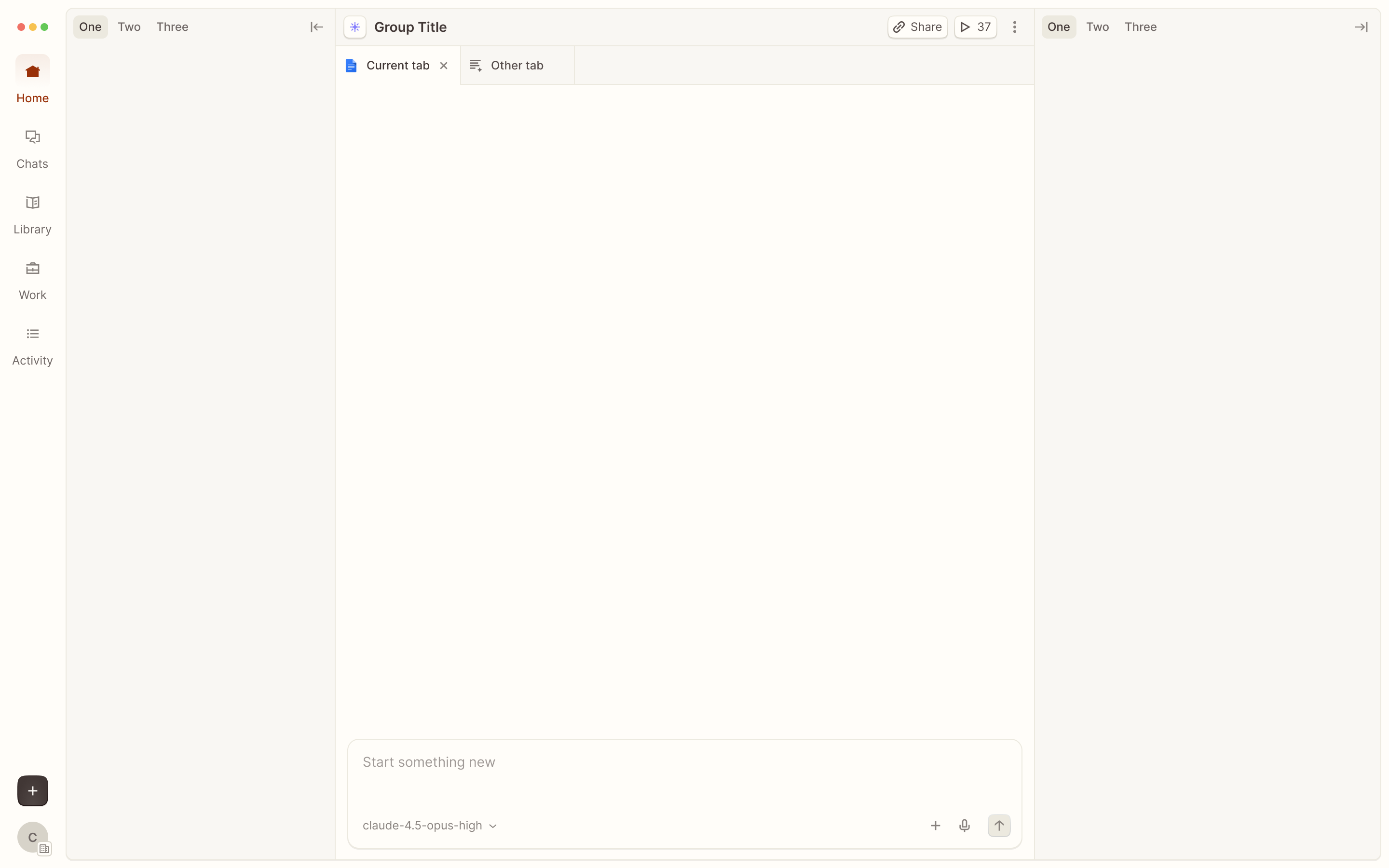 An expanded AI conversation panel alongside a document